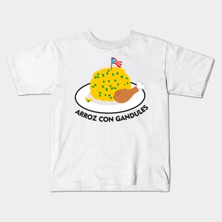 Arroz con Gandules Puerto Rico Food Rice Pigeon Peas Boricua Kids T-Shirt